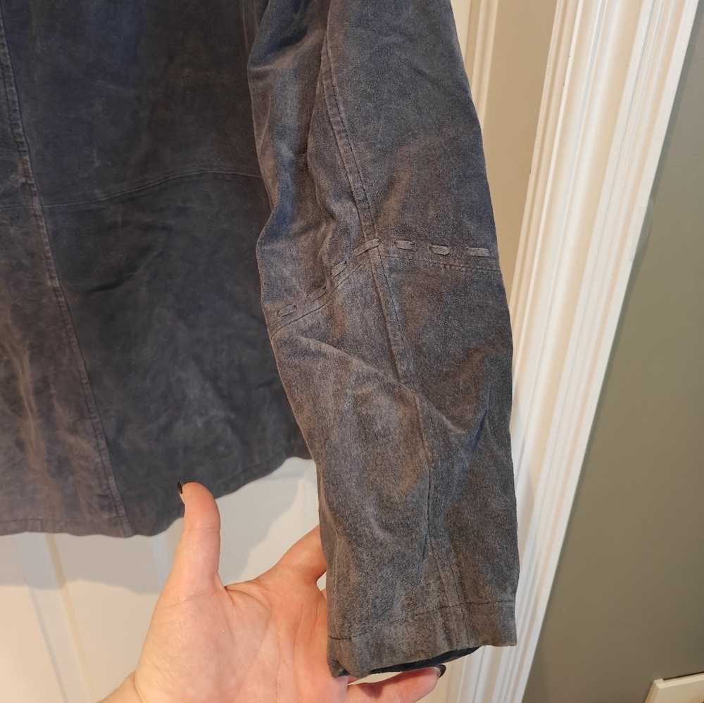 DENVER HAYES Leather Suede Jacket - Picture 7 of 10
